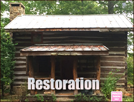 Historic Log Cabin Restoration  Mebane, North Carolina